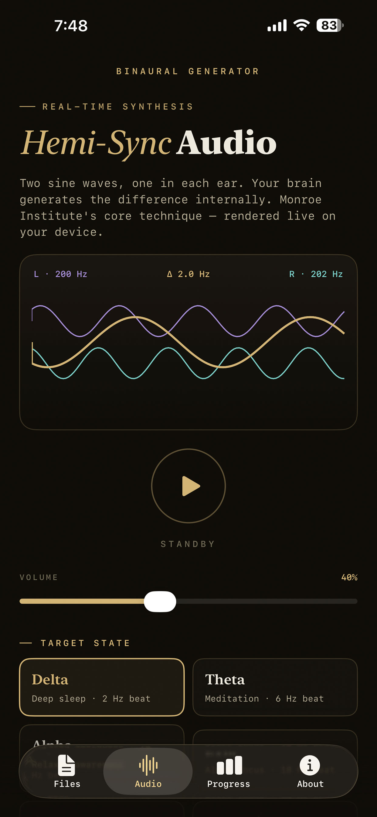 Gateway app — Files view showing The Gateway Process landing screen